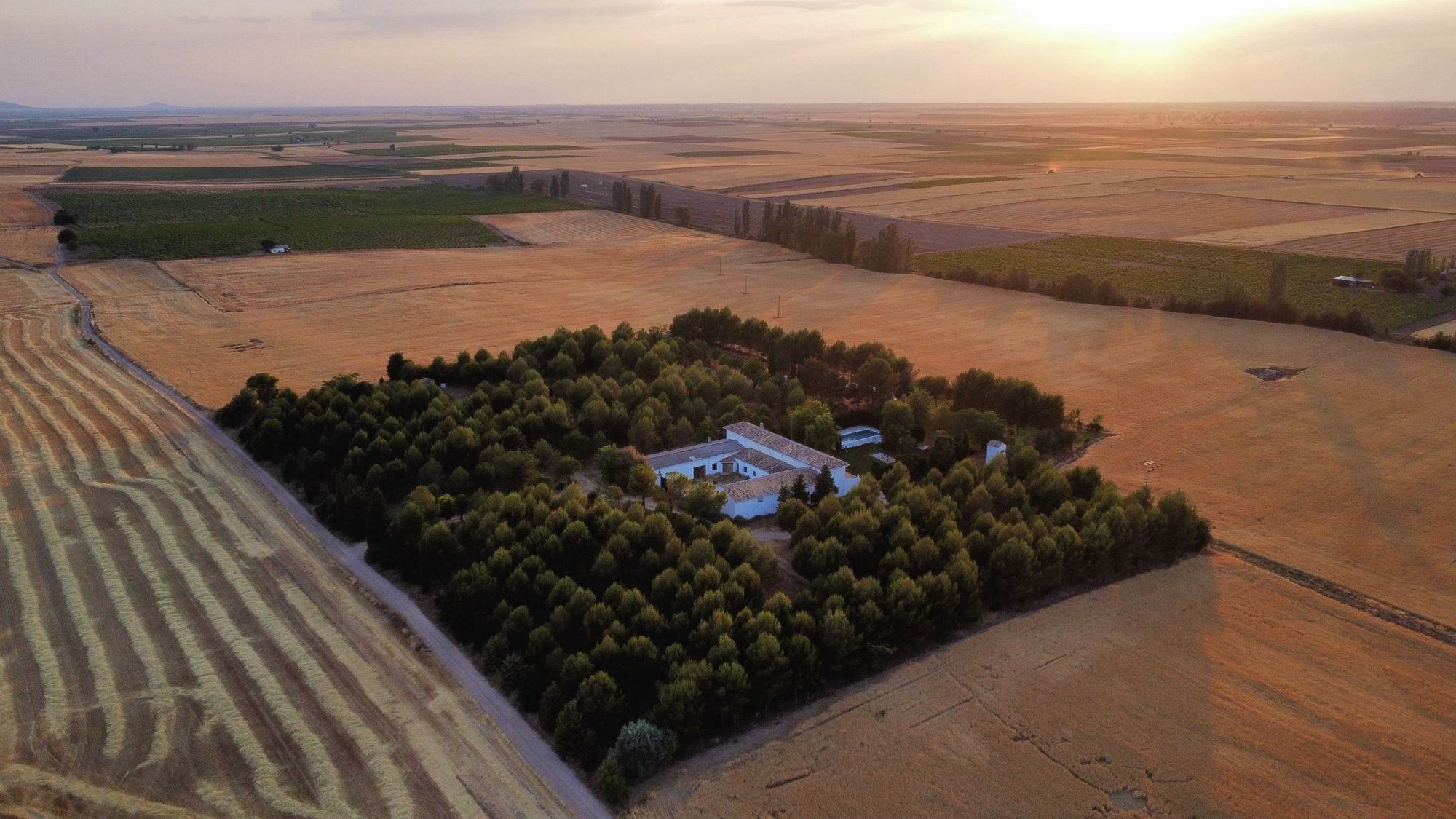 Vista aérea de la finca La Casa del Marqués, sede de Hogar Betania